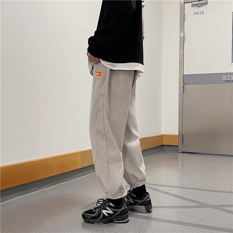 1灯芯绒秋季港风休闲裤男卫裤大码M-5XL九分裤运动裤K7439P45控68,男装休闲裤,星座226-2
