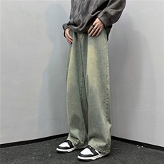 k1029-p40-控58M-5XL现货宽松cleanfit牛仔裤马丁靴黑暗黄泥，男装牛仔裤，星座116