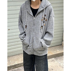 【005】针织连帽外套男早春慵懒卫衣开衫A079-MY283-P54，女装短外套，电商A079