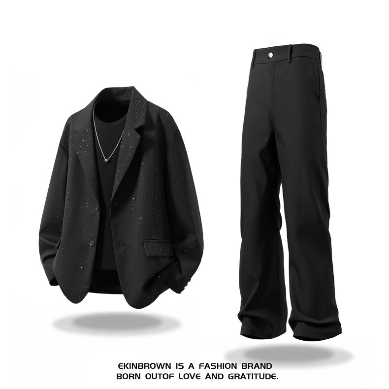 西服满天星96%绦纶4%氨纶M-5XL大码XF77871P85控138西裤78151P45，男装西服，星座227-7