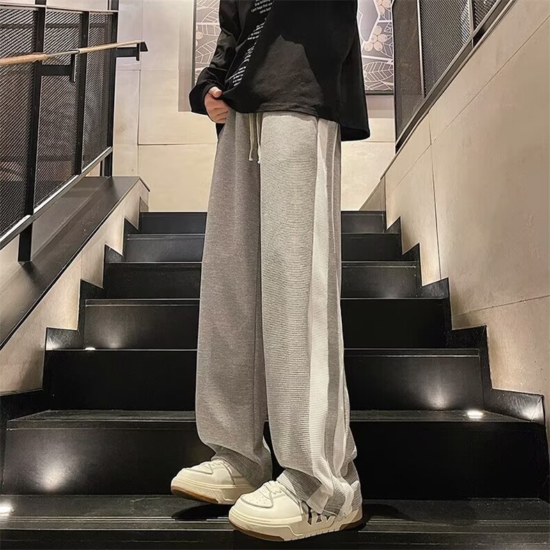 冲锋裤防水春秋季男款束脚裤子痞帅工装阔腿裤小脚九分裤9R93/P38,男装工装外套,星座506