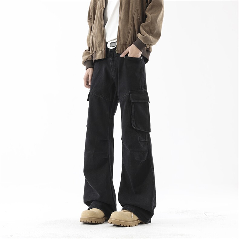 高品质B221美式ins高街暗黑宽松工装牛仔裤LK24341-P70控98,男装牛仔裤,电商B221