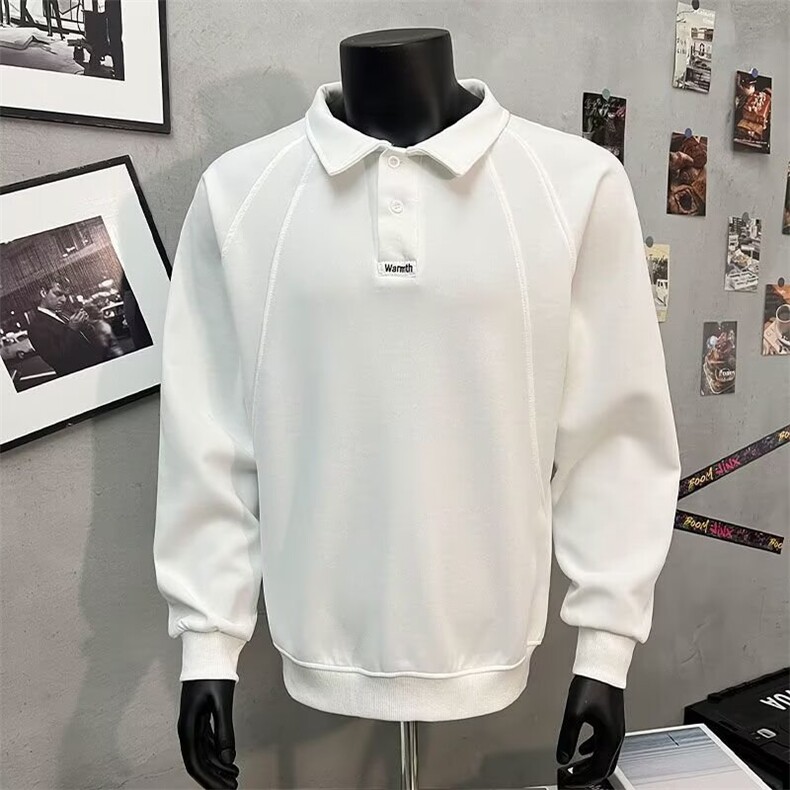 卫衣男春秋季2025新款宽松潮牌翻领衣服男款纯色百搭秋装运动上衣,男装卫衣,星座506A