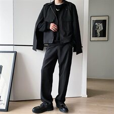 山本暗黑风短款斗篷小夹克男个性百搭披风小外套A452--658，男装夹克，电商A452