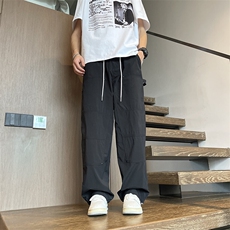 2025春季新款垂感休闲裤男宽松直筒九分裤纯色百搭K229P55，男装休闲裤，电商B278
