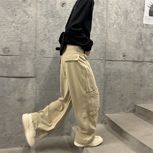 902-108-P58 100棉阔腿工装休闲裤男卫裤 搭配卫衣夹克牛仔裤子图片