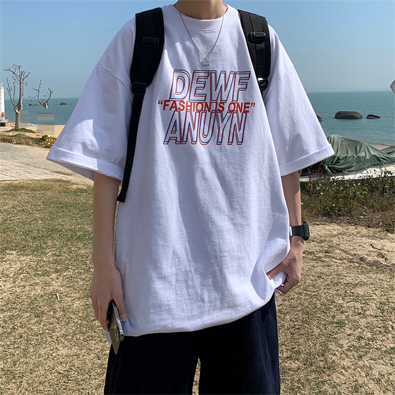 男圆领T恤纯棉五分袖宽松短袖T171P28,男装T恤,星座1116-2