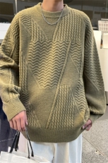 M8179/P65冬季毛衣男冬季慵懒?潮牌针织衫秋冬美式复古保暖外套，男装针织衫/毛衣，电商A141