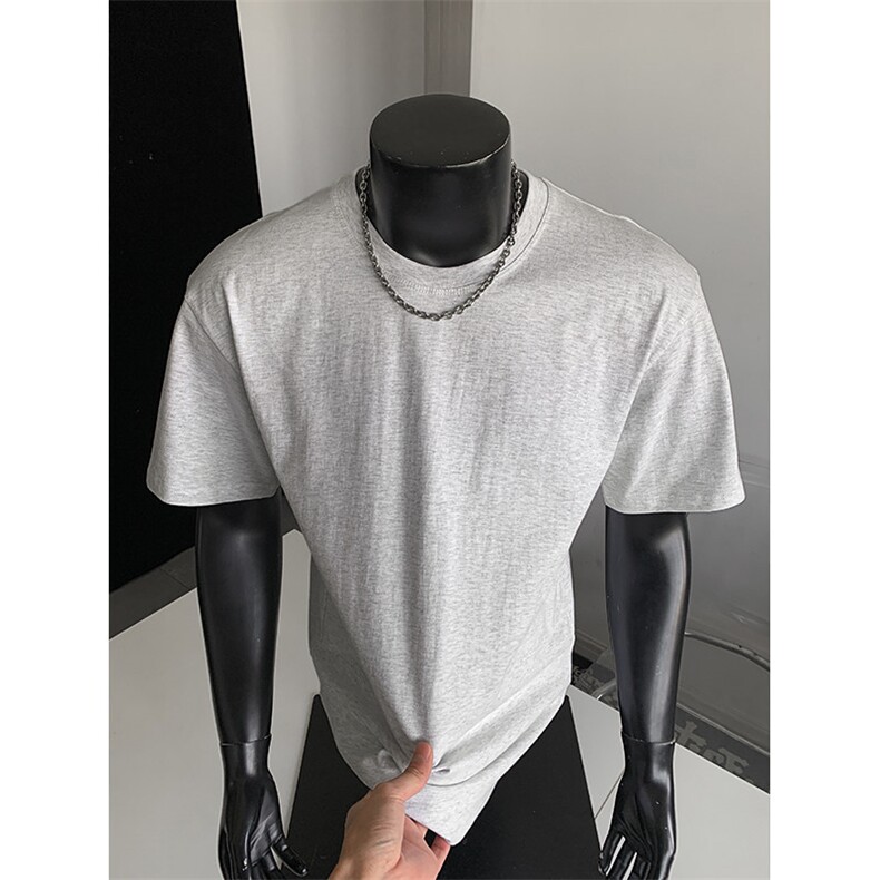 2026夏季新款简约230g纯棉落肩短袖T恤男DT6299特P14建议零售价38，男装T恤，电商A001-1
