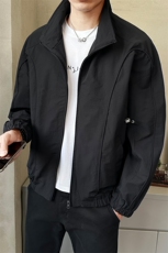 春季外套男士美式潮流立领宽松时尚拼接痞帅休闲夹克JK6507-P130，男装夹克，电商A237