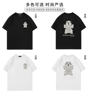 【功夫鼠】重磅万针刺绣可变色潮牌T恤男女同款ZS9712 P38图片
