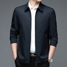 中年男士春季外套男春款休闲新款中老年男装上衣爸爸春装夹克外套图片