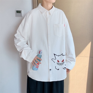 春季长袖衬衫男宽松港风衬衣男外套男CSCS291-P35图片
