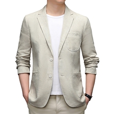 BBX2539钱塘2020-2夏季男士纯亚麻休闲商务单西P195，男装西服，钱塘207-2