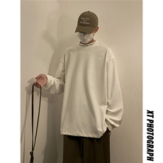 春秋季新款德克绒刺绣圆领长袖卫衣宽松打底衫A316-1-Y94P40控58，男装T恤，星座906（原电商a316-1）