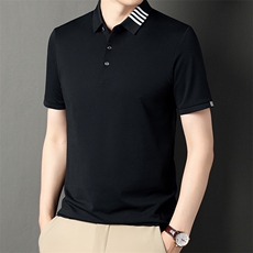 中青年男装短袖T恤男夏季薄款纯色Polo衫半袖中年夏装体恤休闲，男装T恤，电商B212（原钱塘6029）