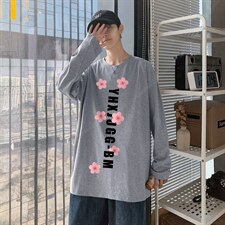 ！秋季打底衫男卫衣男潮流圆领纯棉长袖T恤男CX292-P25,男装T恤,电商B371