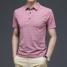 男式2023年夏季新款冰丝透气T恤衫男短袖翻领休闲POLO体恤衫P58，男装Polo衫，星座1105-3