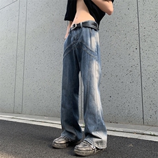 夏季薄款水洗牛仔裤做旧复古宽松休闲新款微喇裤，男装牛仔裤，星座410-6（原星座1304-1）