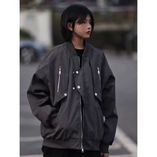 街头棒球服简约时尚男女宽松外套潮cleanfit夹克JT118，男装夹克，星座1116A-1（原606A）