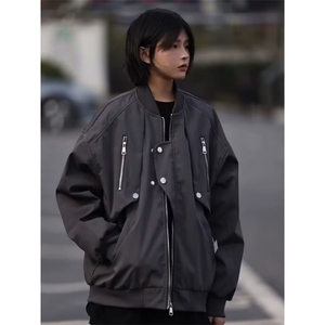 街头棒球服简约时尚男女宽松外套潮cleanfit夹克 JT118图片