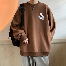 圆领卫衣男大码加厚加绒长袖t恤男S6239-P28加绒款-P33，男装卫衣，电商A040