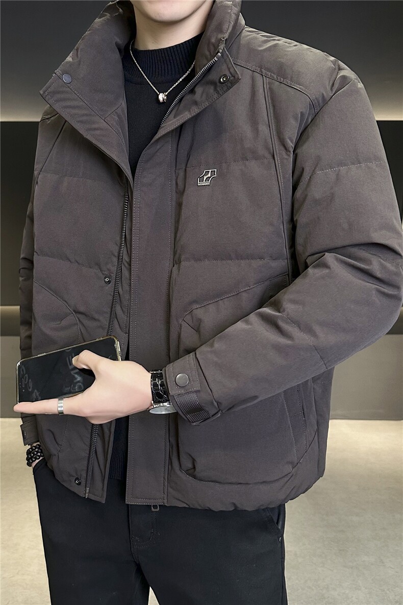 新标50男士羽绒服2025新款立领鸭绒内胆外套B240-YR9818-P195,男装羽绒服,电商B240