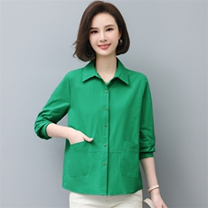 通勤宽松韩版长袖棉衬衫女秋装新款大码衬衫外套,女装衬衫,曼沙奕珂, 通勤宽松韩版长袖棉衬衫女秋装新款大码衬衫外套,女装衬衫,曼沙奕珂,