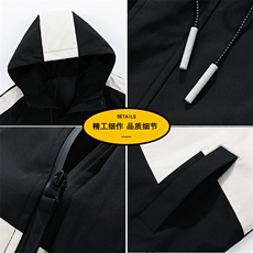 新款现货中性风夹克男三防连帽冲锋衣外套DSA157B-J173-P65，男装夹克，电商A157B