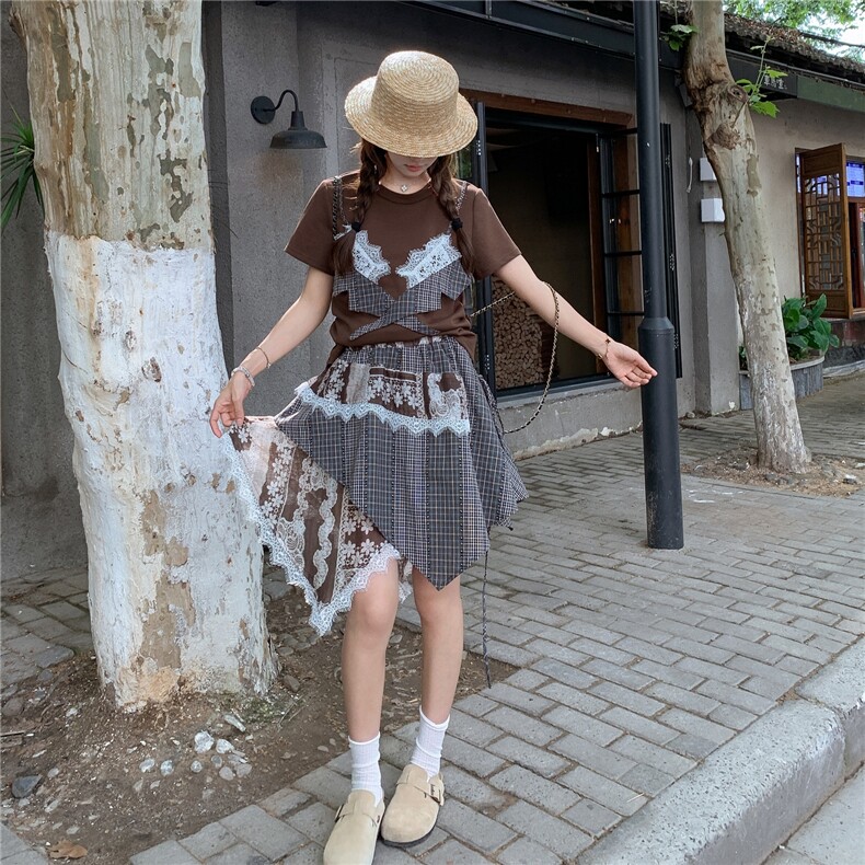 新品设计拼接两件套重工品质款不规则套装裙1156-P160-K248,女装套装/套裙,2C323