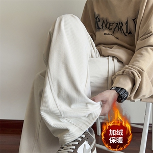 加绒休闲裤男宽松灯芯绒弯刀裤 K3657-P45加绒P55 控68加绒控78图片