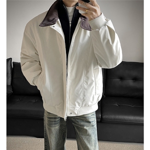加厚羊羔毛棉服派克服男女冬季2025新款立领工装棉衣外套P78图片