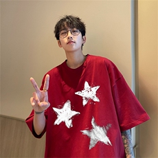 220g纯棉美式夏季短袖t恤男DT421-特批19控38，男装T恤，电商B370