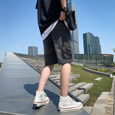 男士牛仔短裤薄款夏季潮流休闲七分中裤宽松五分马裤子9207-P30，男装牛仔裤，电商A318