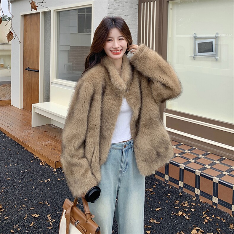 2025xian货冬款仿皮草毛毛外套B109-9868-235-338,女装皮草,2B109