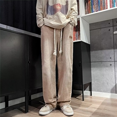 牛仔裤男春季高街vibe直筒潮牌复古痞帅宽松休闲阔腿裤子9903-p45，男装牛仔裤，星座1008-2