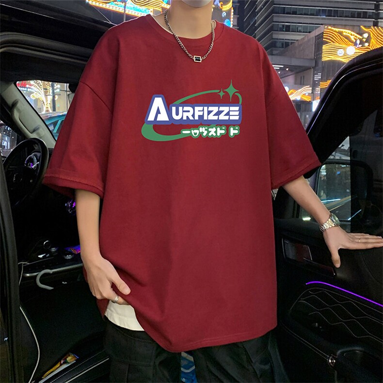 T807宽松短袖T恤男夏季2025新款半袖港风chic潮牌男生体恤衫,男装T恤,星座304A-1