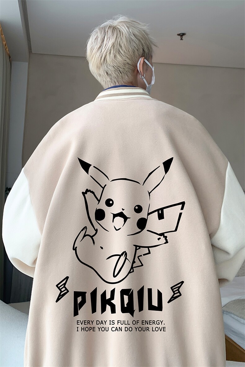 摇粒绒棒球服男大码开衫卫衣男夹克BF86078-P65,男装夹克,电商A040