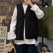 秋季工装多口袋男战术马甲痞帅背心马夹外套坎肩潮牌M2005-p33,男装背心/马甲,星座1008-2