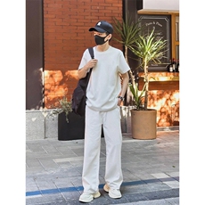 初秋现货款牛仔裤男女同款纯色白色宽松阔腿版型1412-2/5650/P59，男装牛仔裤，星座1412-2