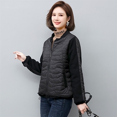 短款外套女2022新款冬季夹棉夹克秋冬薄款时尚棉衣棉服，女装棉衣/棉服，忆绮罗