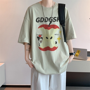 已注册/夏季内景文艺青年宽松短袖T恤男潮百搭体恤衫DT00593/P25图片