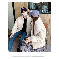 2202#光版高品质手塞棉情侣款冬季保暖立领棉服ins流行，女装棉衣/棉服，星座1210-1