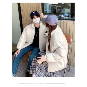 2202#光版高品质手塞棉情侣款冬季保暖立领棉服ins流行图片