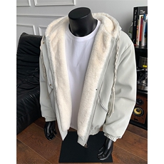 一体毛座山雕连帽棉服加厚保暖夹克冬季外套男XZ514-2-25108-P128，男装夹克，星座514-2(原B239)