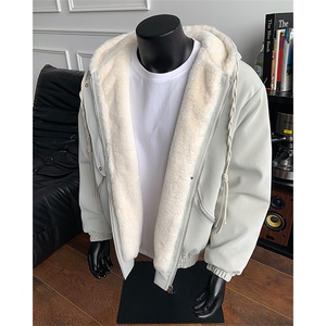 一体毛座山雕连帽棉服加厚保暖夹克冬季外套男XZ514-2-25108-P128图片