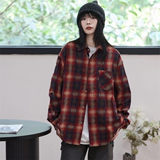 秋季格子衬衫中性风917-1-25153P75，男装衬衫，星座917-1