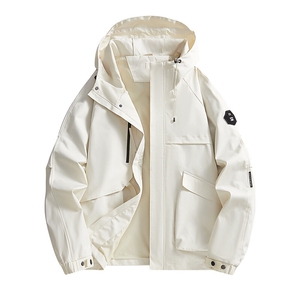 春秋户外冲锋衣男女同款防风防水连帽工装外套登山服夹克2481-P75图片