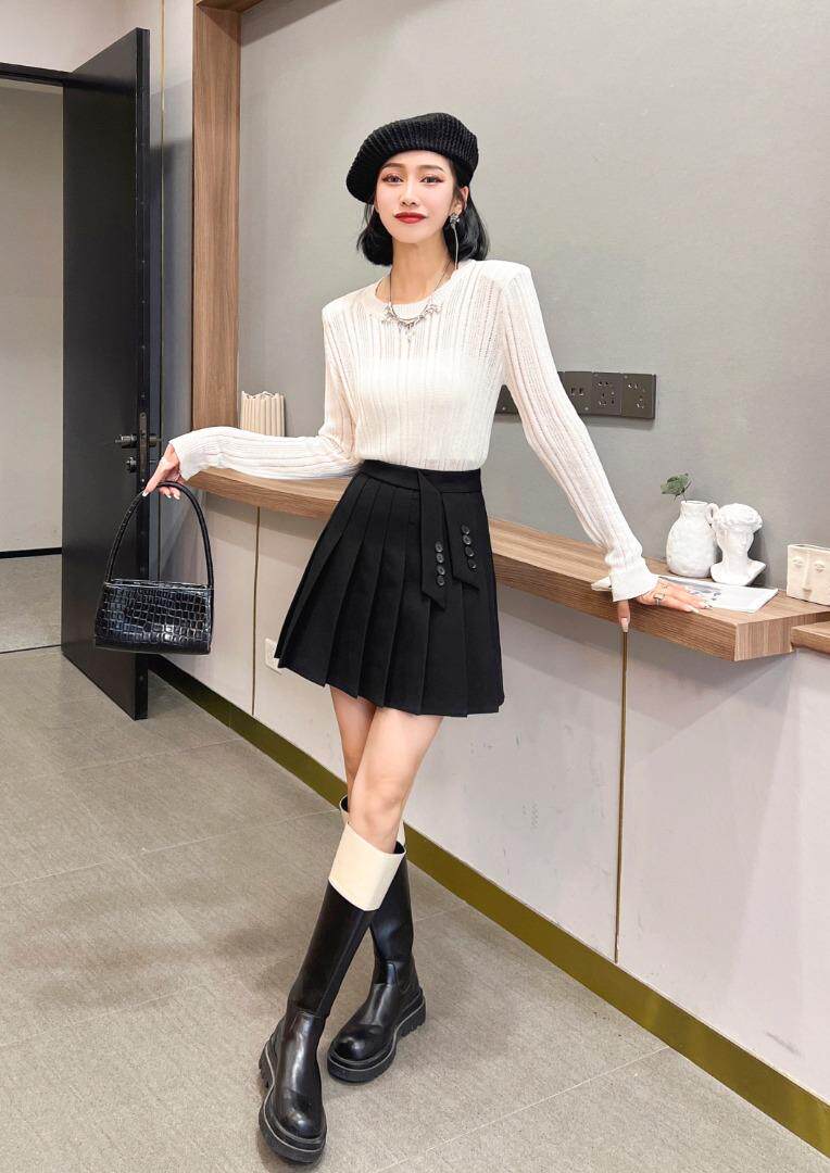 百褶裙，四个尺码、两色，其它，依柏璐(1F)