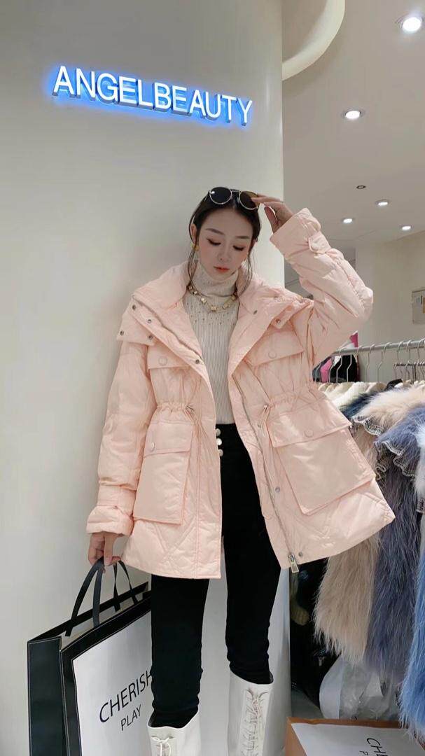 韩系收腰小女人气质款羽绒服，女装羽绒服，你别走